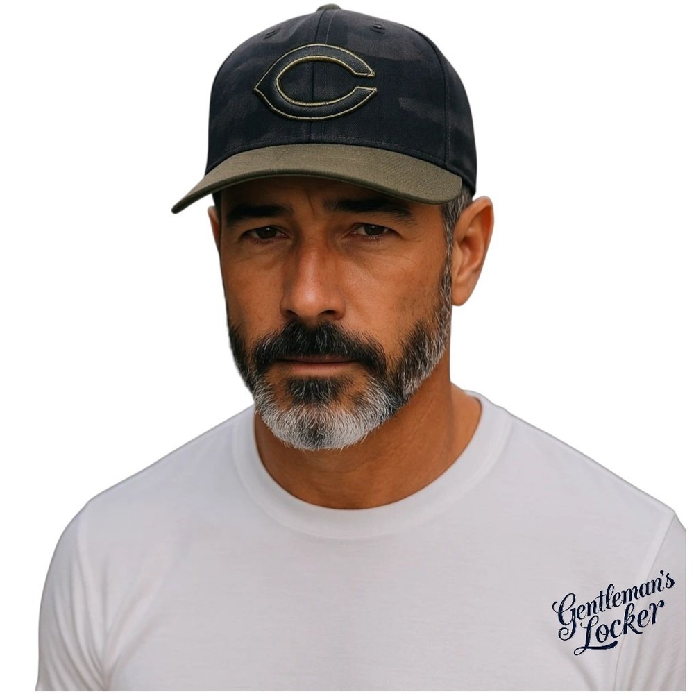 New Era Cincinnati Reds Baseball Hat Green Black Camo 7 5/8 Salute‎ to Service